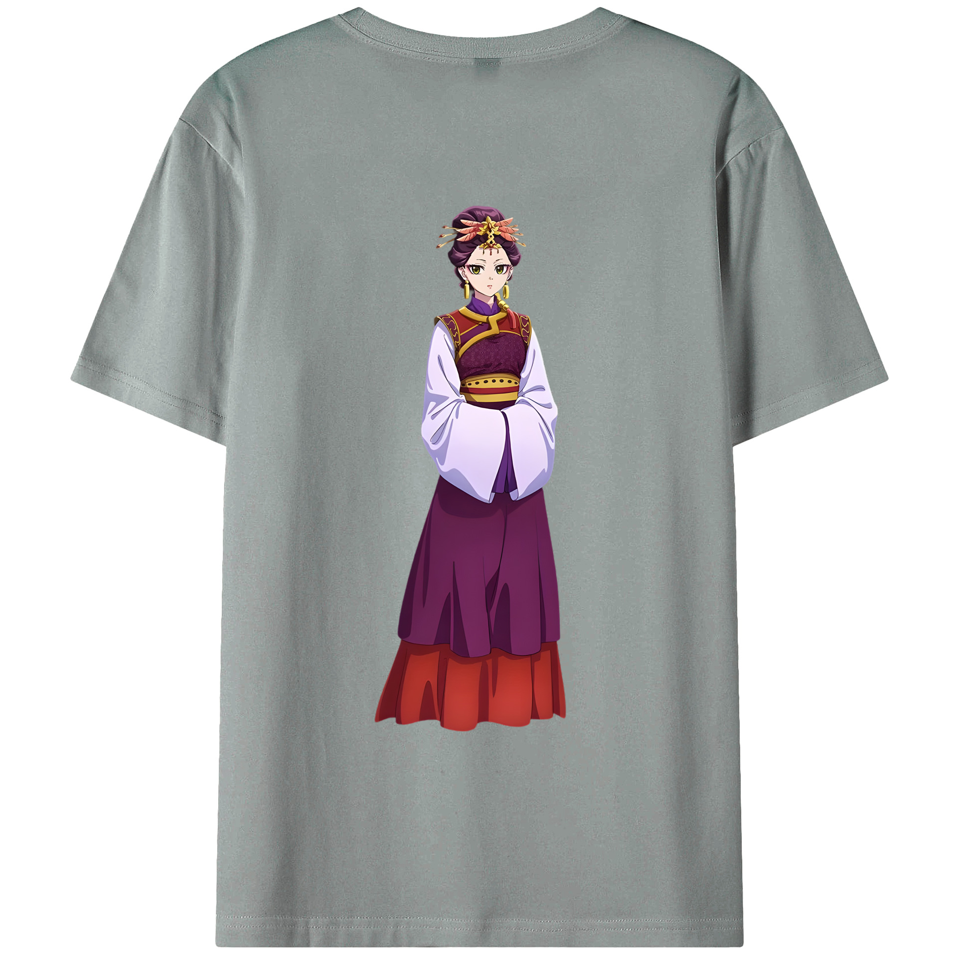 （画像用） 薬屋のひとりごと The Apothecary Diaries 綿100％ メンズ半袖Tシャツ（バックプリント） 通気性